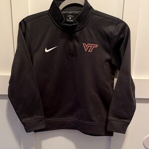 NWOT Nike Kids Virginia Tech Grey 1/4 zip Pullover Jacket size small